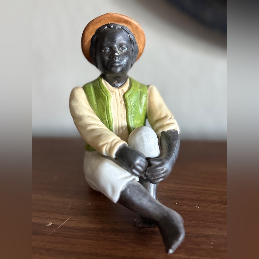 Africana figurine vintage figurine African American ceramic